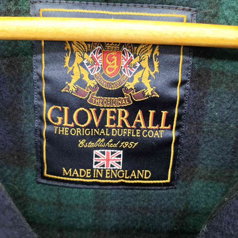 グローバーオール Gloverall 90s イングランド製 黒タグ 裏地チェック ダッフルコート メンズ